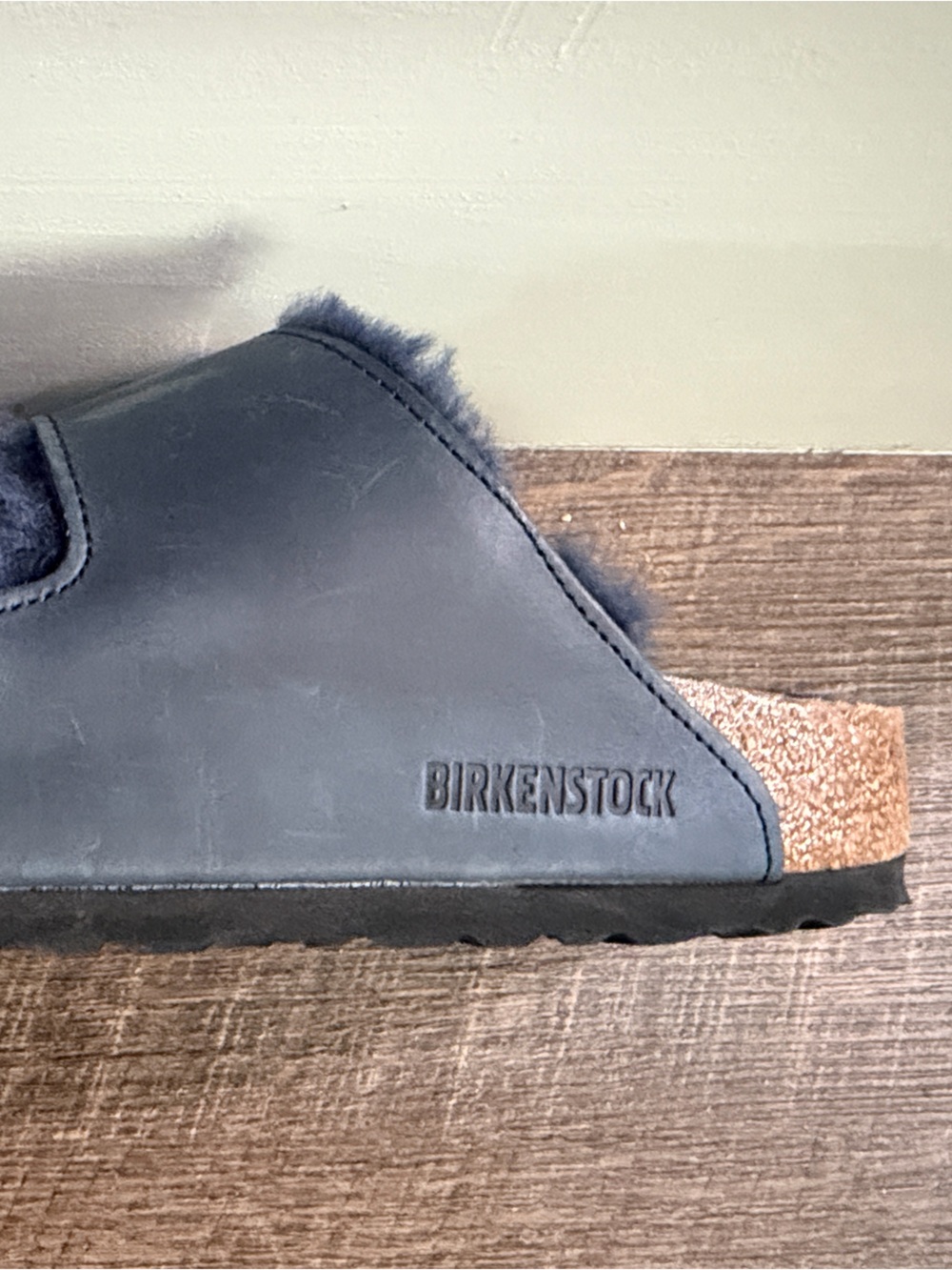 Birkenstock Midnight Arizona Big Buckle Shearling 42 Narrow Fit - Picture 2 of 6